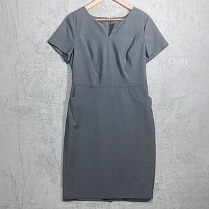 Talbots Gray Knee-Length Sheath Dress